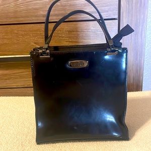 Adorable black Esprit top handle purse